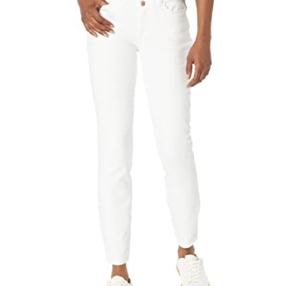 PAIGE Women's Bombshell Ankle Double Button white size 29